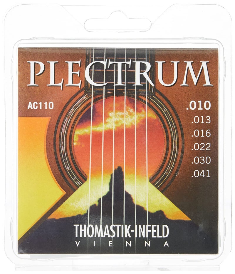 Thomastik-Infeld خيوط جيتار صوتي Thomastik-Infeld AC110 - سلسلة Plectrum مجموعة 6 أوتار E, B, G, D, A, E - Image 1
